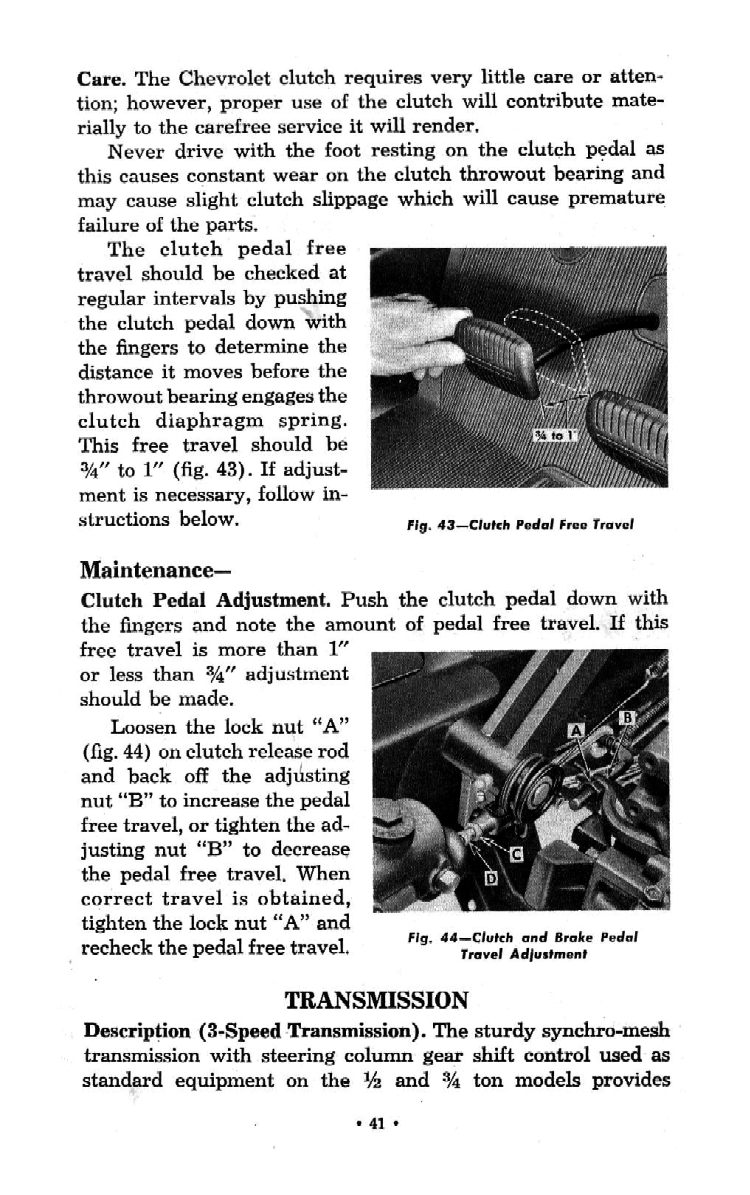 1951 Chevrolet Trucks Operators Manual Page 38